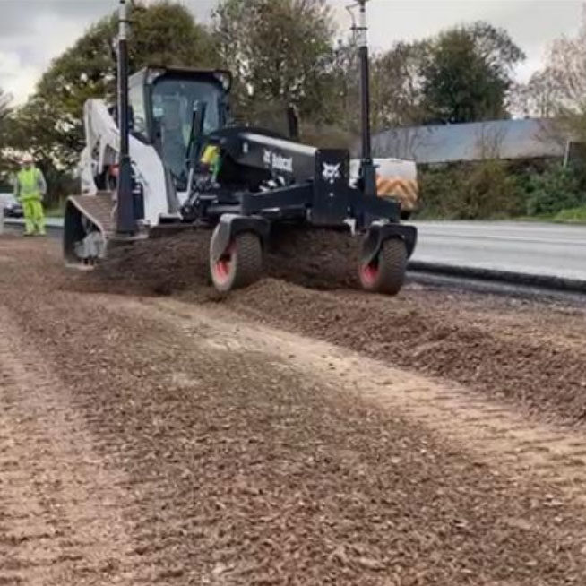 Tracked Bobcat with Grader Blade for Hire